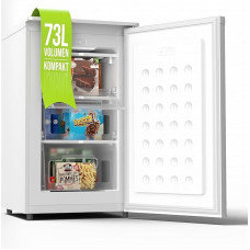 Stillstern Freezer E (73L) 4-Star Freezer -18°C, Low Energy Consumption, 3 Compartments, Infinitely Adjustable Temperature, Interchangeable Door Hinge, Small Freezer