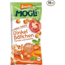 MOGLi Organic Demeter Spelt Balls Pack of 10 (10 x 40) (Tomato and Carrot)