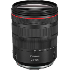 Canon Objektyvas RF 24-105mm F4L IS USM Lens Zoomobjektiv Teleobjektyvas, tinkamas EOS R serijos fotoaparatams (77 mm filtro įdėklas, stabilizatorius, Nano USM varikliukas, apsauga nuo apliejimo), juodos spalvos