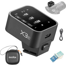 Godox X3C X3-C 2.4G OLED jutiklinio ekrano blykstės paleidiklis TTL belaidis blykstės paleidiklis su TCM konvertavimu, įmontuota 3,7 V 850 mAh ličio jonų baterija ir laikymo krepšys, skirtas Canon fotoaparatams (X3C)