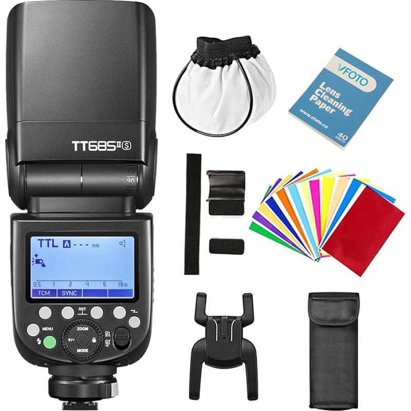 Godox TT685II-S TT685SII Speedlite TTL blykstė 2.4G HSS Didelė sparta 1/8000s GN60 Suderinama su Sony A7III A7IV A77II A7RII A7R A58 A99 A6400 A6000 (GODOX TT685II-S)