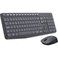 Logitech MK235 keyboard and mouse combination for Windows, 2.4 GHz with nano USB receiver, wireless mouse, 15 function keys, 3-year battery, PC / laptop, Spanish QWERTY layout