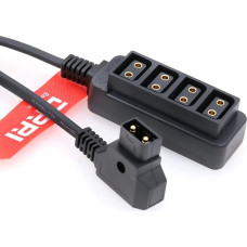 DRRI D-Tap to 4-Port Female Dtap P-Tap Hub Adapter Splitter for Anton Bauer V-Mount Battery/SmallHD Monitor