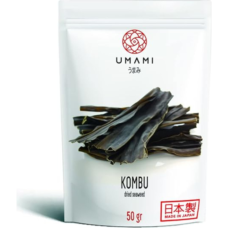 Umami Kombu Algae from Japan Premium Quality 50g - First Harvest, Unspoiled Seas in Southern Japan, Ice Cation in the Sun!