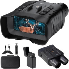 AKASO Seemor-200 Night Vision Device - 4K Full Colour Night Vision Binoculars for Adults, App-Enabled Photo and Video Storage, AI-ISP 1000M, 16x Digital Zoom for Camping, Hunting & Security