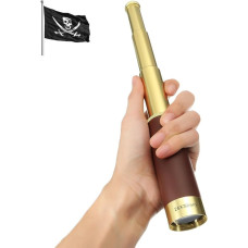 NewDoar 25x30 priartinantis monokuliaras Senovinis piratų teleskopas - vandeniui atsparus aliuminio lydinio žalvario reguliuojamas optinis teleskopas, skirtas kelionių navigacijai, buriavimui, plaukiojimui, žiūrėjimui, žaidimų stebėjimui...