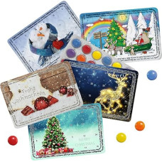 Set of 5 Mini Advent Calendar with Chocolates – Perhaps the Smallest Advent Calendar in the World (Colourful Sleigh Ride, Santa Claus on Tour, Snowman, Snail Post, Kuck mal Weihnachten)