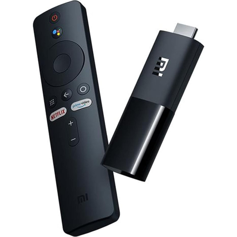 Xiaomi Mi TV Stick with Bluetooth Remote Control with Google Assistant and Netflix + Prime Video Speed Name Button (Android TV 9.0 with Google Playstore, Smart Cast, Dolby and DTS Surround Sound, WiFi)