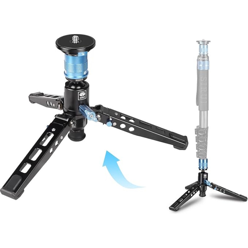 SIRUI P-36 rinkinys, aliumininis trikojo pagrindas ir adapteris, greito atlaisvinimo monopodo pagrindas tinka SIRUI AM-306M, AM-326M, P-306, P-326 monopodams (tik trikojo pagrindas ir adapteris)