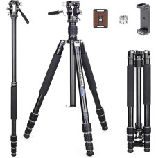 INNOREL RT45A+H10 Profesionalus fotoaparato trikojis 6061 aliuminio lydinio kompaktiškas nešiojamas DSLR fotoaparato vaizdo kameros fotoaparato stovas su 