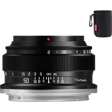 TArtisan 50mm F2 Full Frame rankinio fokusavimo objektyvas, suderinamas su 