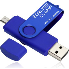 256GB USB Stick 2 in 1 Dual Port USB 3.0 Memory Stick OTG Flash Drive for Micro USB Connection Android Smartphone Tablets & Computers (Blue)