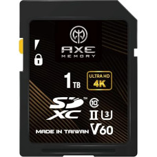 AXE MEMORY 1TB SD Card Read Speed Up to 245MB/s UHS-II U3 V60 4K UHD Professional SDXC Memory Card