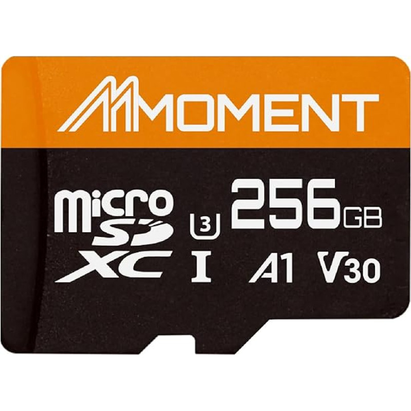 MMOMENT Micro SDXC Card A1 UHS-I U3 Class 10 Compatible Read Speed up to 100MB/s Write Speed up to 70MB/s SD Adapter Included (256GB, A1, V30)