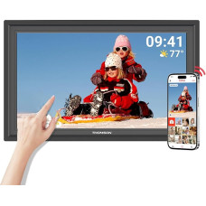 THOMSON 15,6 colių skaitmeninis nuotraukų rėmelis WiFi - Skaitmeninis nuotraukų rėmelis 32 GB atminties 1920 x 1080 FHD IPS jutiklinis ekranas, automatinis pasukimas, skaitmeninis nuotraukų rėmelis dalijimasis nuotraukomis Nuotraukos Muzika Vaizdo įrašai