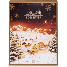 Lindt Chocolate Edelbitter Advent Calendar 2023, 250 g, Advent Calendar with 24 Sweet Surprises Made of Dark Chocolate, Chocolate for the Christmas Season, Chocolate Gift