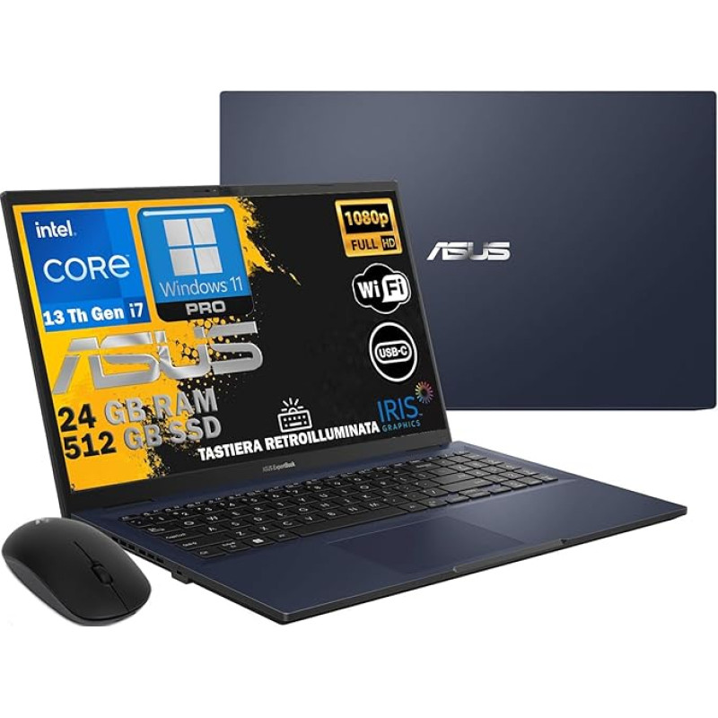 Asus Vivobook Notebook, SSD M.2 Nvme PCI 512GB, CPU Intel N4020 iki 2.8GHz, 8GB ddr4, ekranas 15.6 HD, antirefleksinis, WiFi, 4 USB, BT, HDMI, Webcam, Win 10 Pro, paruoštas naudoti Gar. Italija