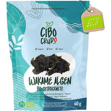Ekologiški dumbliai Wakame 40g Aukščiausios kokybės saulėje džiovintų jūros dumblių lapų Miso sriubai arba dašio. Džiovinti Wakame dumbliai