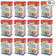 Peo's Micro Popcorn, Sugared Microwave Popcorn in Value Pack of 36, 12 Boxes with 3 x 100 g Capacity, Popcorn Sweet for the Microwave, Film Snack, Cinema Night