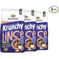 Barnhouse Krunchy Lens with Apple, Organic Lentil Crispy Cereal from Bavaria, with Delicious Apple Pieces, 3 x 375 g