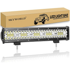 SKYWORLD LED darbo šviesos juosta 15 colių 300 W LED žibintai 12 V 24 V prožektorius Reflektorius Combo darbo šviesa Papildomi žibintai automobiliui Offroad traktorius ekskavatorius automobilis sunkvežimis visureigis UTV ATV