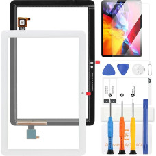 LADYSON Touch Screen for Amazon Kindle Fire HD8/HD8 Plus Tablet 10th Generation 2020 Screen Digitizer K72LL3 K72LL4 Touch Screen Replacement Kit (White, No LCD Display)