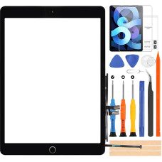 Touch Screen for iPad 7 2019 iPad 8 2020 Digitizer Touch Screen for iPad7 iPad8 Replacement Screen for iPad A2197 A2198 A2200 A2270 A2428 A2429 A2430 with Tools (with Home Button, Not LCD, Black)