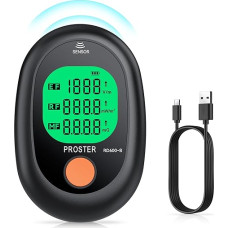 Proster Mini EMF Electromagnetic Radiation Detector 3 in 1 RF EF/MF Portable Rechargeable LCD Display Background Flash Warning Light Reader for Home Office EMC Inspection Ghost Hunting
