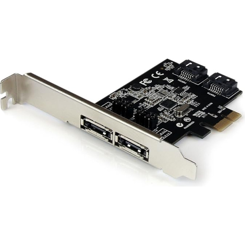 StarTech.com PEXESAT322I 2 prievadų SATA 6 Gb/s eSATA dviejų prievadų PCIe SATA III kortelė 2 Int/2 Ext