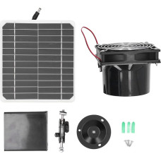 OPPWONG Solarbetriebener Ventilator, 50 W, 12 V, 6,5 Zoll, Solarpanel-Abluftventilator-Set, Solarventilatoren für Zuhause, Solar-Dachventilator mit Schutznetz für Gewächshaus,