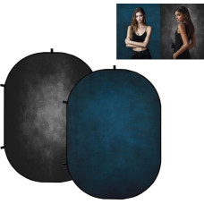 Kate Foldable Background Black 1.5 x 2 m Classic Blue Photo Background Portable Wrinkle-Free Pop Up Background for Photo Studios walimex Background Background Video Conference