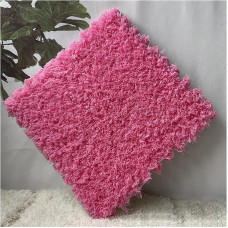 Plüschschaum-Bodenmattenfliesen, weich, ineinandergreifend, für Spielzimmer, Dekoration, flauschige Kletterflächen, 30,5 x 30,5 cm, Rosarot, 50 Stück