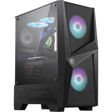 MSI MAG FORGE 100R Mid Tower žaidimų kompiuterio korpusas, juodas