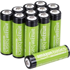 Amazon Basics AA NiMh Rechargeable Batteries 2000mAh 12 Pack Pre-Charged
