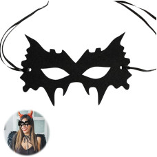 JeiibrZui Schwarze Fledermausmaske, Halloween Fledermaus Augenmaske, schwarze Batwoman Maske, Halloween Maskerade Masken, halbe Gesichtsmaske für Erwachsene Halloween, Cosplay, Faschingsparty, Spiel,