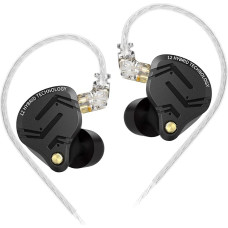 keephifi KZ ZS12 PRO X IEM, 1DD 5BA IEM ausinės KZ In-Ear Monitor ausinės KZ IEM su aukšto grynumo sidabruotu kabeliu be nuostolių (standartinė versija, be 