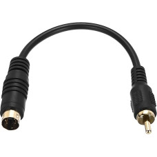 sourcing map 0.2m S-Video Cable 4 Pin S-Video Male to RCA Male Composite Adapter Converter Transmission for TV Receiver Monitor