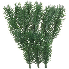 PATIKIL 2.4 Inch Artificial Green Pine Needles, Pack of 48 Branches, Small Branches, Stems Picks for Christmas Wreath, Arrangement, DIY, Craft, Wedding, Party, Home, Style 2