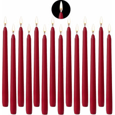 BEYAOBN Candlestick Candles Taper Candles 10 Inch Taper Candles Set, High Tapered Candles Dripless Unscented Dinner Candle Paraffin Wax with Cotton Wicks, Holder Candles 14 Pieces, Red