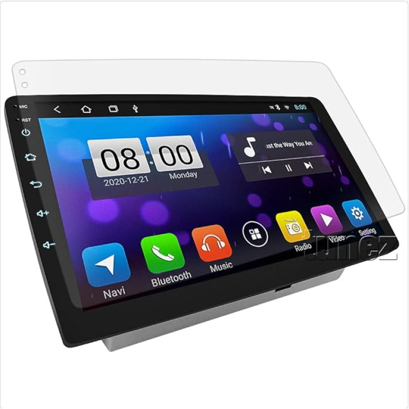 tunez® Tempered Glass Screen Protector Compatible with Universal Car Android 9 Inch Head Unit Radio Player, Clear Protection (9
