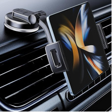 xuenair iPad Car Mount, [360° Rotatable & Firm Hold] Universal Z Fold Car Mount Dashboard for iPad Mini Pro Air Z Fold 5 4 iPhone Samsung and More 4 - 12.9 Inch Device