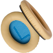 Replacement Beige ear cushions for Bose QuietComfort 25 (QC25) headphones. Complete with correct colour and shaped Scrims with 'L and R' lettering (QC25, Beige)