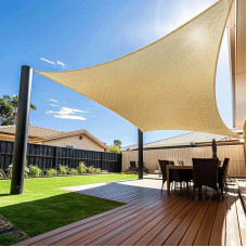 EMEKIAN stačiakampio formos 3,6 m x 4,9 m saulės burė, UV blokas, apsauga nuo saulės, lauko smėliui pralaidi apsauga nuo saulės, kiemo baldakimas sodams ir kiemo veiklai