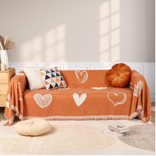 Weicher Couchbezug, didelis, Chenille-Sofa-Schonbezug mit Quaste für 3-Kissen-Sofa, Chenille-Stoff, Möbelschutz für Hunde, Kinder, 180 x 34 cm