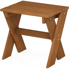 Furinno Tioman Side Table, Flower Stand, Meranti Wood, Natural