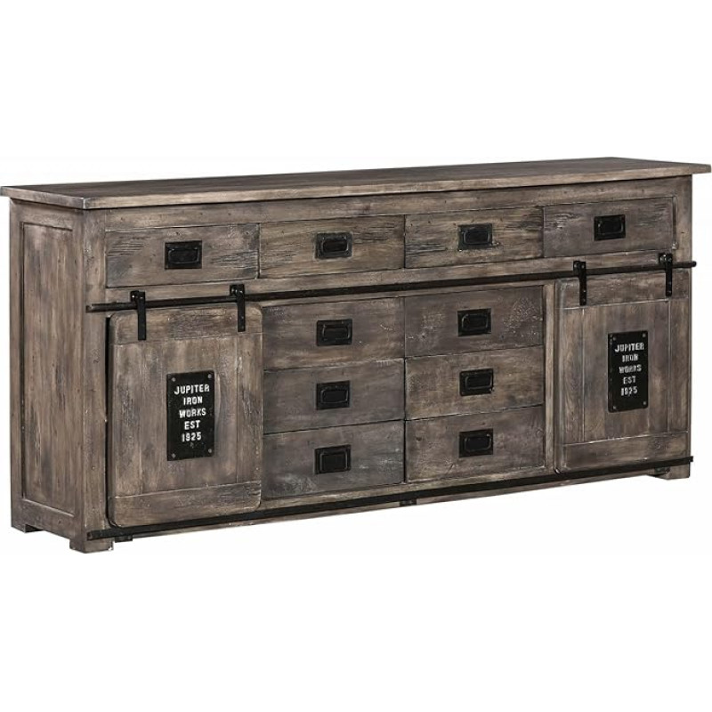 MASSIVMOEBEL24.DE Geležinkelio komoda Mango dydžiai, spalva: Dydis: 200 x 45 x 90 cm (plotis x gylis x aukštis)