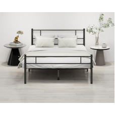 HOMERECOMMEND Metalinis lovos rėmas su galvūgaliu ir kojūgaliu - dvivietis