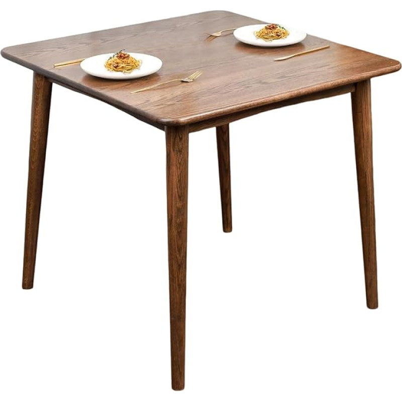 OOKSEN Dining Table Square Dining Table for 2 Seater Modern Small Kitchen Table for Island with Oak Finish, 35.4