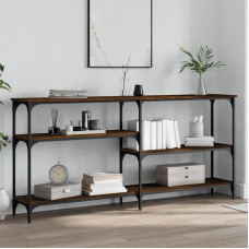 Xichuzi Konsolentisch Braun Eichen-Optik 160x29x75 cm Holzwerkstoff, Couchtisch, Console Table, Beistelltisch, Sideboard, Wohnzimmertisch, Couchconsole, Flurtisch - 834089