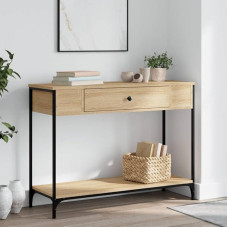 Xichuzi Konsolentisch Sonoma-Eiche 100x34,5x75 cm Holzwerkstoff, Couchtisch, Console Table, Beistelltisch, Sideboard, Wohnzimmertisch, Couchconsole, Flurtisch - 834161